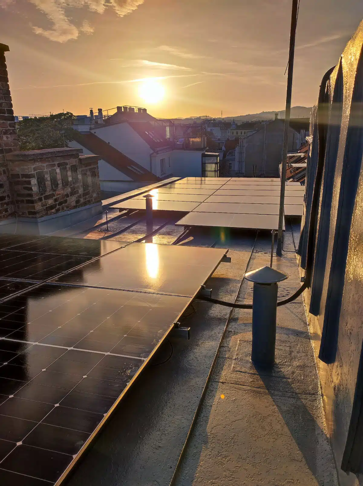 Photovoltaikanlage in der Stadt